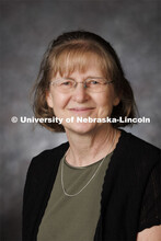 Studio portrait of Carol Larvick, Extension Educator. Portraits of Extension, IANR and CASNR educato