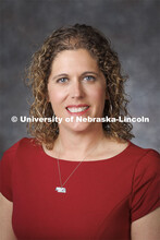 Studio portrait of Katie Pekarek, Water Quality Extension Educator. Portraits of Extension, IANR and