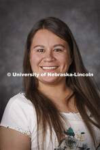 Studio portrait of Katlyn Rosas, 4-H Extension Assistant. Portraits of Extension, IANR and CASNR edu
