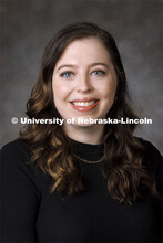 Studio portrait of Jordan Slagle, Events and Outreach Manager. Portraits of Extension, IANR and CASN