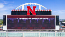 Close up of Memorial Stadium’s Jumbotron. May 11, 2022. 