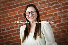 Studio portrait of Laura Leffler, Design Specialist, Office of University Communication. May 31, 202