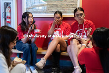 Attendees enjoy ice cream at the Nebraska College Preparatory Academy’s Science Camp inside Abel H