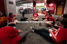 Attendees enjoy ice cream at the Nebraska College Preparatory Academy’s Science Camp inside Abel H