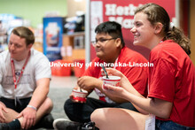 Attendees enjoy ice cream at the Nebraska College Preparatory Academy’s Science Camp inside Abel H