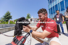 Hershey receives plenty of attention from NSE students outside the Cather Dining Center. Hershey is 