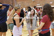 New students playing games in the Coliseum. New student enrollment orientation and campus tours. Jun