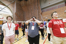 New students playing games in the Coliseum. New student enrollment orientation and campus tours. Jun