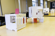 Models in architecture hall. July 1, 2022. 