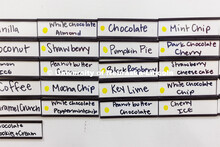 Client choices sit off to the side of the production calendar. Dairy Store 4-H Clover Mint is being 