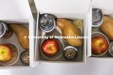 Meal Kits of Bean and Sweet Potato Breakfast Hash await pick up. The Rec and Wellness Center offers 