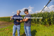 Jackson Stansell, founder and CEO of Sentinal Fertigation, talks with Brett Gerdes, senior in agrono