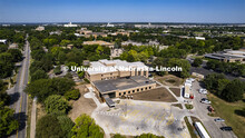 Barkley Center construction and new entrance on east campus. August 10, 2022. 