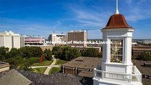 The newly restored Love Library Cupola. August 12, 2022. 