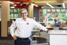 Chancellor Ronnie Green inside the Adele Coryell Hall Learning Commons. August 16, 2022. 