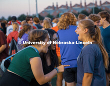 Students play a game during the University of Nebraska-Lincoln Playfair on Wednesday, August 17, 202