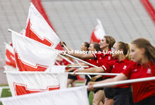 Big Red Welcome week featured the Cornhusker Marching Band Exhibition in Memorial Stadium where they