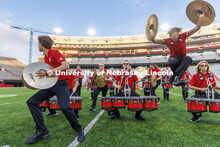 Big Red Welcome week featured the Cornhusker Marching Band Exhibition in Memorial Stadium where they