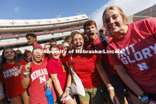 Tunnel Walk and New Student Welcome in Memorial Stadium. August 19, 2022. 
