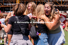 Sororities congregate to the Vine Street fields to participate in Sorority Rush Bid Day. Sorority bi