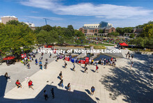 Club Fair in the green space by the Nebraska Union at City Campus. More than 120 recognized student 