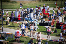 Club Fair in the green space by the Nebraska Union at City Campus. More than 120 recognized student 