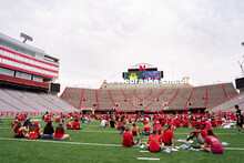 Nebraska vs Northwestern football watch party in Memorial Stadium. August 27, 2022. 