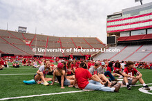 Nebraska vs Northwestern football watch party in Memorial Stadium. August 27, 2022. 
