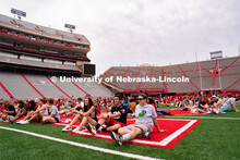 Nebraska vs Northwestern football watch party in Memorial Stadium. August 27, 2022. 