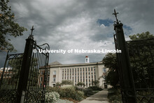 Exterior of the south side of Love Library. August 29, 2022. 