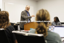 James Le Sueur teaches his HIST 326 course. History classes for department and NU Foundation. August