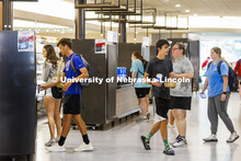 Selleck Dining Hall has been turned into a food court with new seating areas. August 30, 2022. 