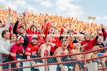 Husker fans cheer at the Nebraska vs. Georgia Southern football in Memorial Stadium. September 10, 2