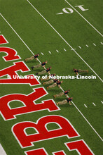 ROTC cadets and midshipmen do pushups for points after every touchdown. Nebraska vs. Georgia Souther
