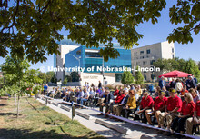Veteran's Memorial Ceremony. Dedication of Veterans’ Tribute project outside Military and Naval Sc