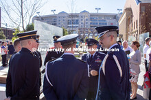 Veteran's Memorial Ceremony. Dedication of Veterans’ Tribute project outside Military and Naval Sc