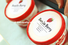 Special strawberry flavored ice cream, Beadle Berry, was made by the UNL Dairy Store for the occasio