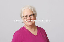 Studio portrait of Judith Hart, Lecturer for the Johnny Carson School of Theatre and Film, Hixon-Lie