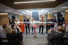 Ribbon cutting for the renovation of the Schmid Law Library at the College of Law. September 16, 202