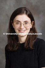 Studio portrait of Emma Gregoline, lectuer, graphic design at the School of Art and Art History. New