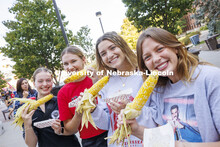 Thousands of ears of corn were roasted for Cornstalk. Homecoming Parade and Cornstalk. September 30,
