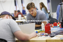 Students work on their design studio projects. Design studios in Architecture Hall. October 12, 2022