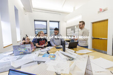 Assistant Professor Michael Harpster works with students in Design Studio. Design studios in Archite