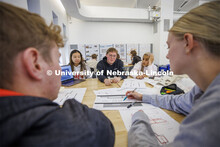 Students work on projects in Design Studio. Design studios in Architecture Hall. October 12, 2022. 