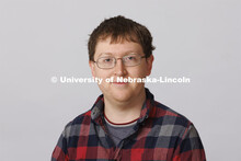 Studio portrait of Jared Wolt, Temp Head Electrician for the Johnny Carson School of Theatre and Fil