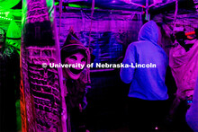 Students participating in the haunted house at the Husker Haunt in the Nebraska East Union. October 