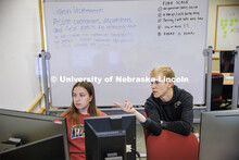 Students working in a classroom. Raikes School photo shoot. October 27, 2022. 
