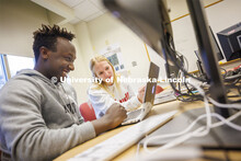 Students working in a classroom. Raikes School photo shoot. October 27, 2022. 