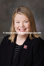 Studio portrait of Jessica Herrmann, UNL Director of Government Affairs. November 3, 2022. 