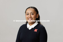 Studio portrait of Nia Martinez, Recruitment Specialist for Office of Admissions, ASEM. November 23,